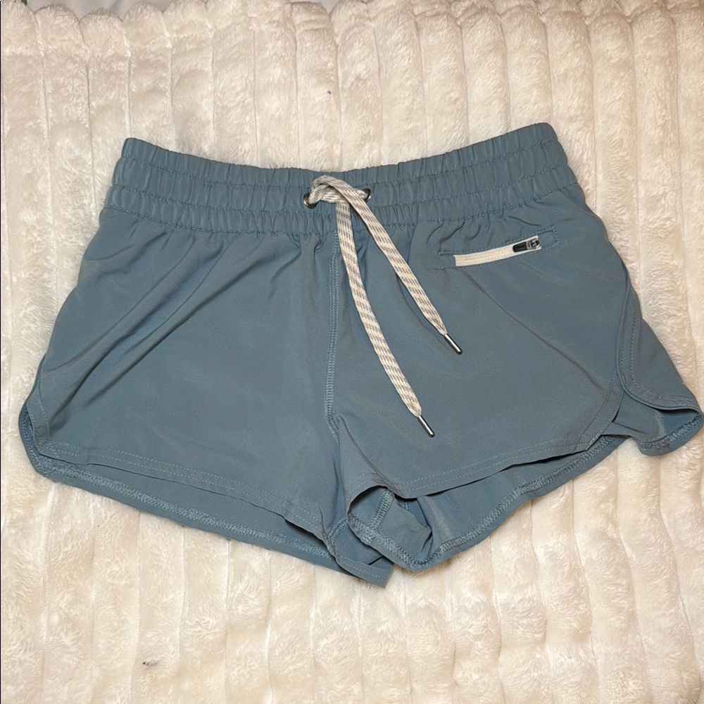 Vuori Blue Athletic Shorts with Drawstring Waistband